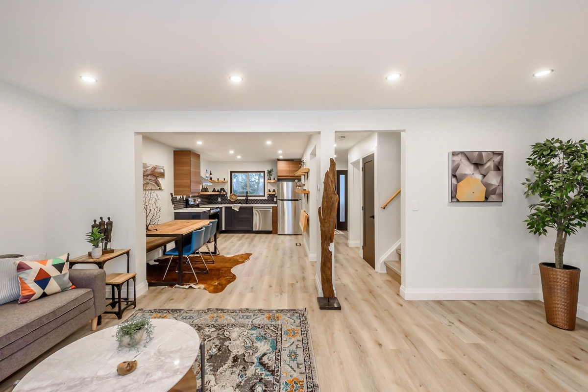 Professional interior painting with warm modern finishes